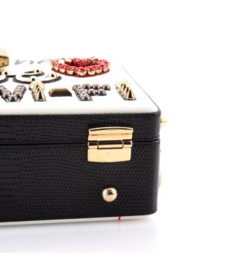 Small Treasure Box Bag Embellished Printed Leather