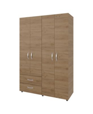 Fifty Modern 2-Door Wardrobe with Shelves and Drawers