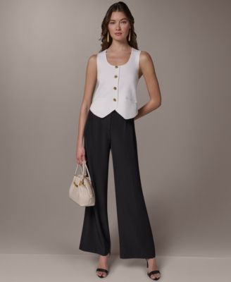 Women's Scoop Neck Button-Up Sweater Vest