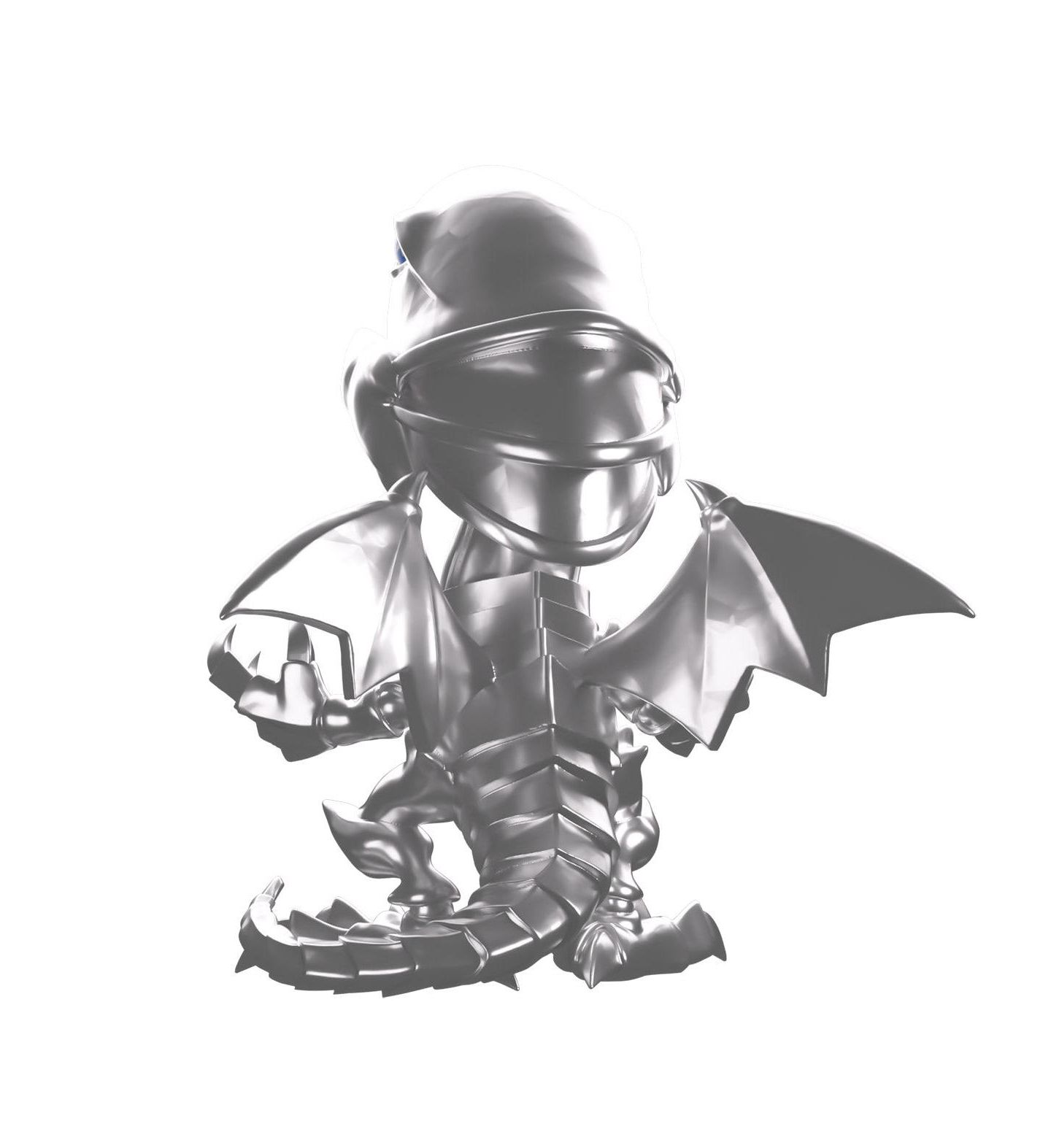 Детская фигурка Youtooz Blue-Eyes White Dragon Chrome Limited-Edition Vinyl Figure, Ages 14+ — фото 3