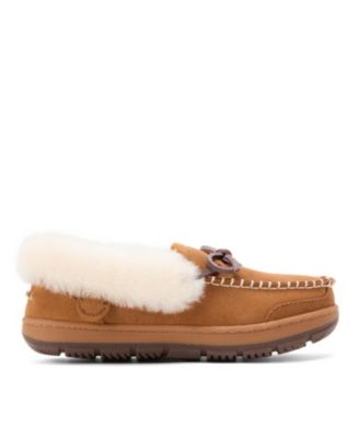 Women's Gladstone Genuine Shearling Moccasin with Stitching