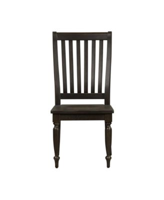 Harvest Home Slat Back Side Chair in Chalkboard