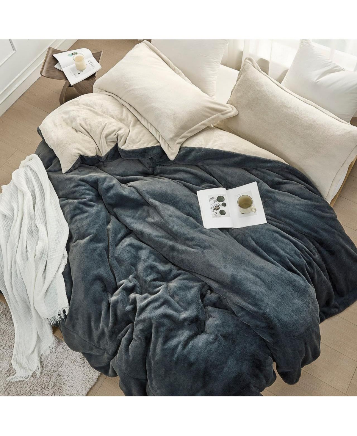 Coma Inducer Plumpy Pudgy Portly Chunky Bunny Comforter with Cover - Poppy Seed Birch