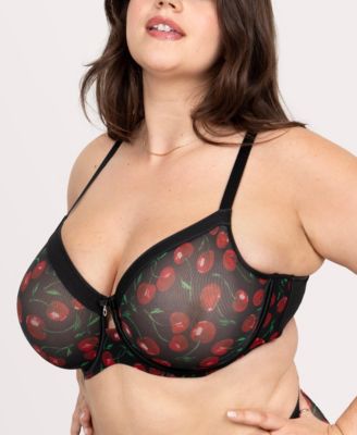 Women's Sheer Mesh Full Coverage Unlined Underwire Bra