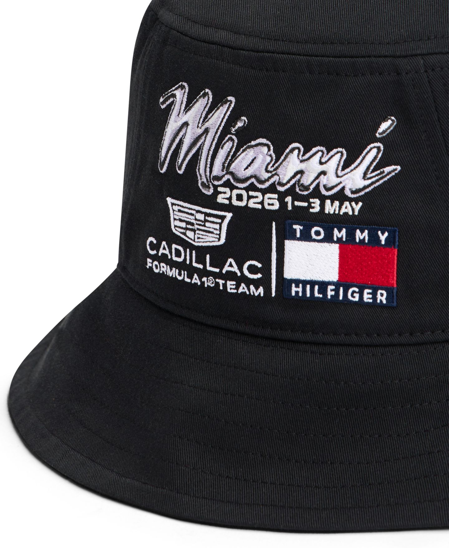 Мужская панама Tommy Hilfiger x Cadillac F1® Miami Bucket Hat, цвет: Чёрный — фото 2