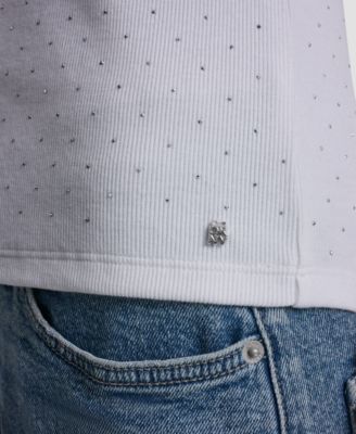 Women's Rhinestone V-Neck Tank Top