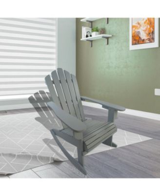 Reclining Wooden Outdoor Rocking Adirondack Chair