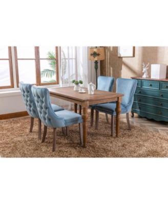 Set of 2 Wingback Dining Chairs