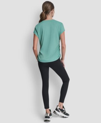 Women's Ruched Side Seams V-Neck Tech T-Shirt