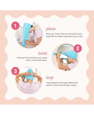 3-Pack Microfiber Hair Towel Wrap for Straight, Wavy & Curly Hair – Gray, Blue & Pink, Quick Dry