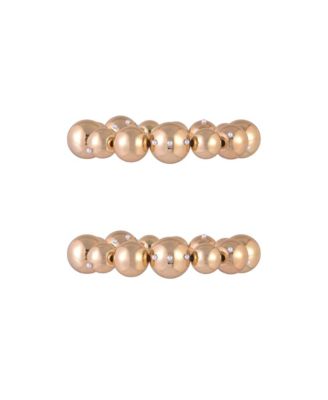 Gold Tone 2pc Ball Stretch Bracelets