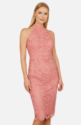 Women's Lace Halter Neck Dress