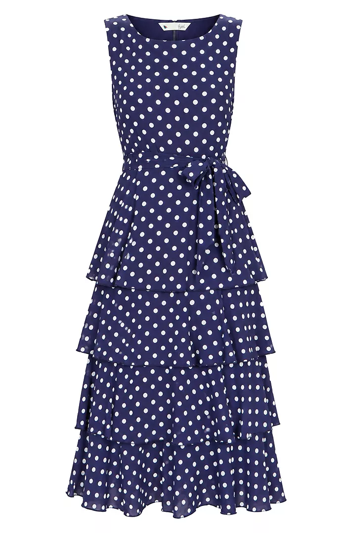 Women's Spot Tiered Midi Dress - thumbnail 5