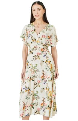 blair ladies dresses Dress The Population Blair Lace Midi Dress - NAVY/NUDE main image 1