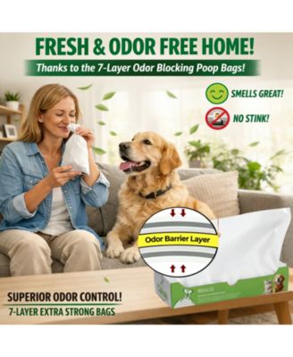 Odor Blocking Dog Poop Bags, XS-220 Bags with Dipenser Box
