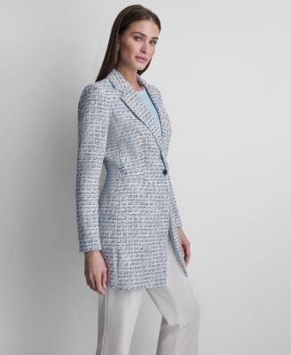 Women's Tweed One-Button Topper Jacket