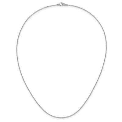 Solid 950 Platinum 1.3mm Polished Rolo Chain Necklace 16-24 Inch Chain Necklace