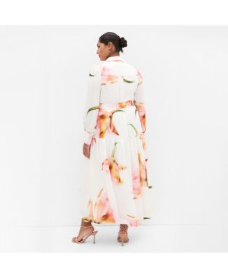 Women's Haze Bloom Print Maxi Dress