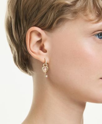  Gold-Tone Plated Mismatched Idyllia Drop Earrings 