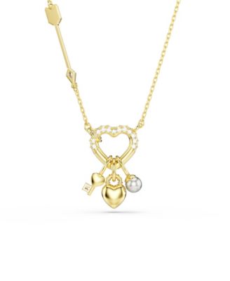 Gold-Tone Plated Heart Idyllia Pendant Necklaces