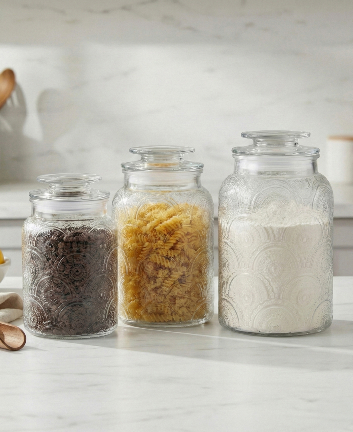 Style Setter Glass Canister, Set of 3