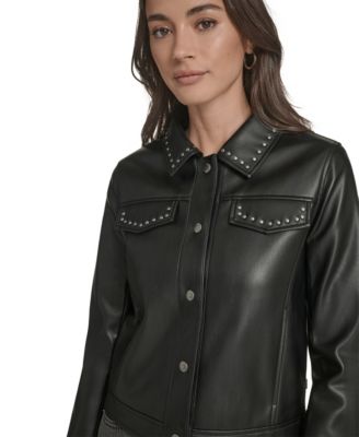 Women's Laydown Collar Studded Jacket