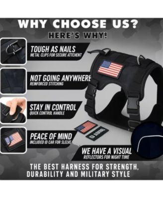 Durable Tactical Dog Harness for Medium and Large Breeds, Featuring an Adjustable Vest with Handle, Metal Buckle, Camouflage Patches