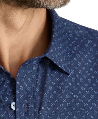 western dress shirts mens Urban Cowboy Embroidered Blue Lightweight Snap Down Shirt for Men main image 1