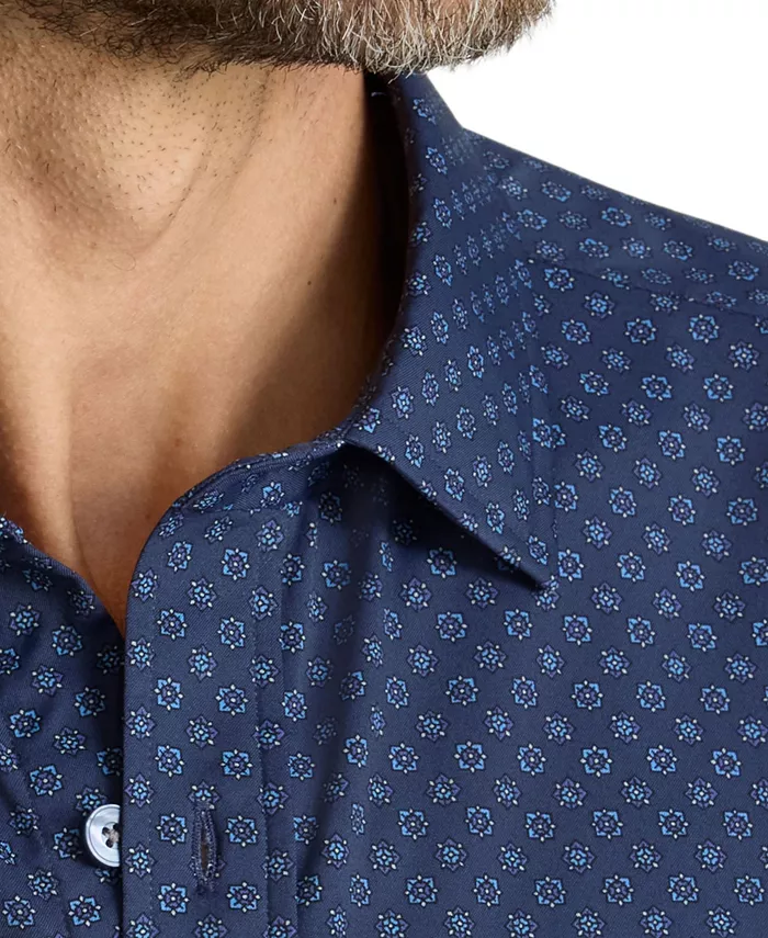 Men's Regular Fit Wrinkle-Free Performance Vandelay Button Up Shirt - thumbnail 3