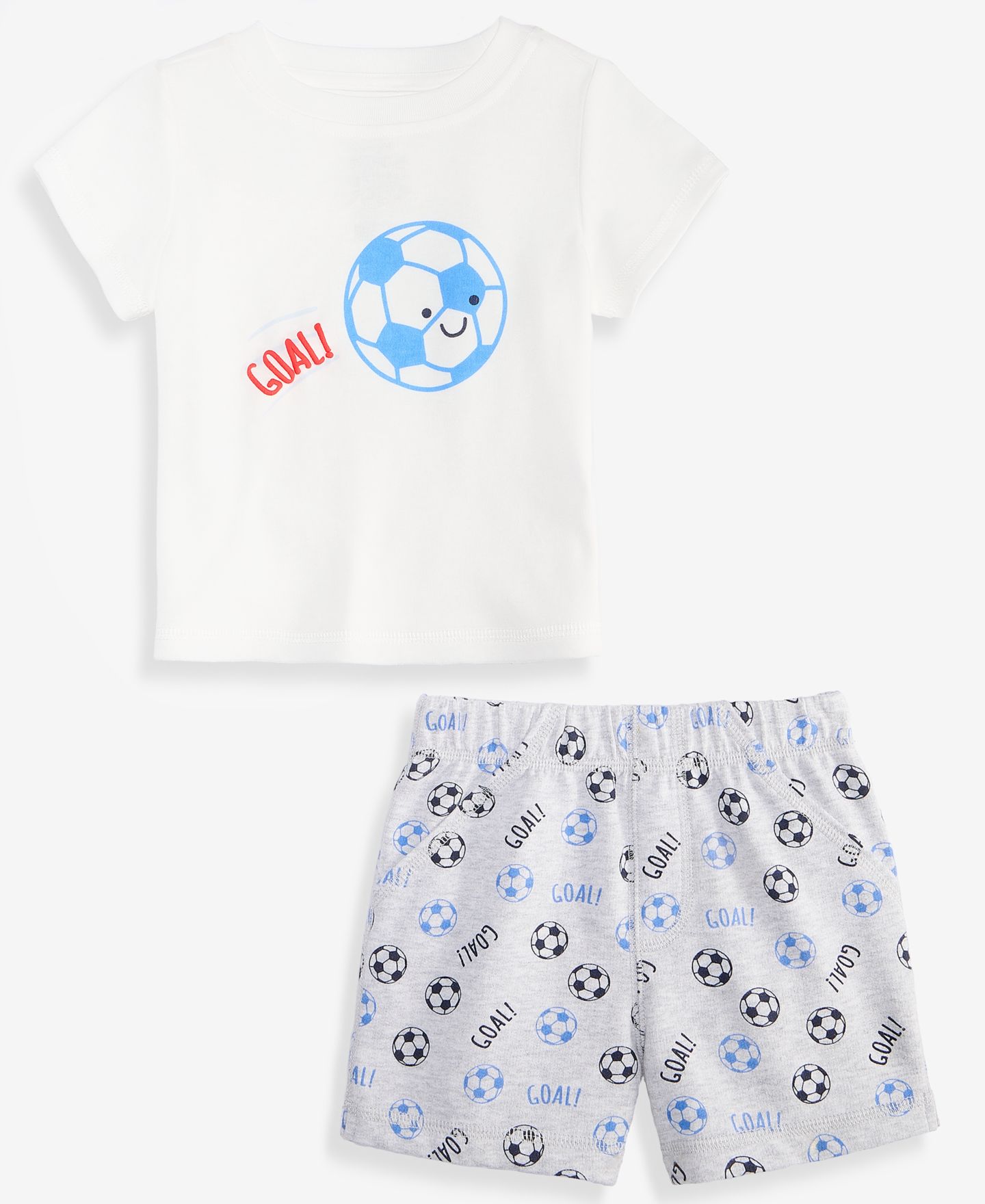 Комплекты First Impressions Mix & Soccer Ball T-Shirt & Printed Shorts для мальчиков-малышей — фото 1