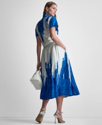 Women's Printed Short-Sleeve Camp Shirt