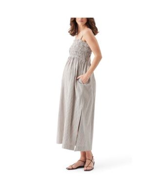 Maternity Ripe Leo Stripe Shirred Dress