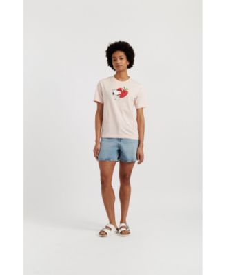 Women's Cotton Snoopy Apple T-Shirt