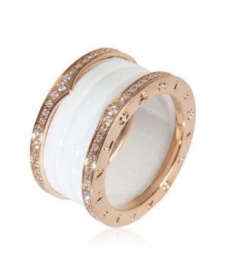 BVLGARI Rose Gold Diamond B.zero1 Ring