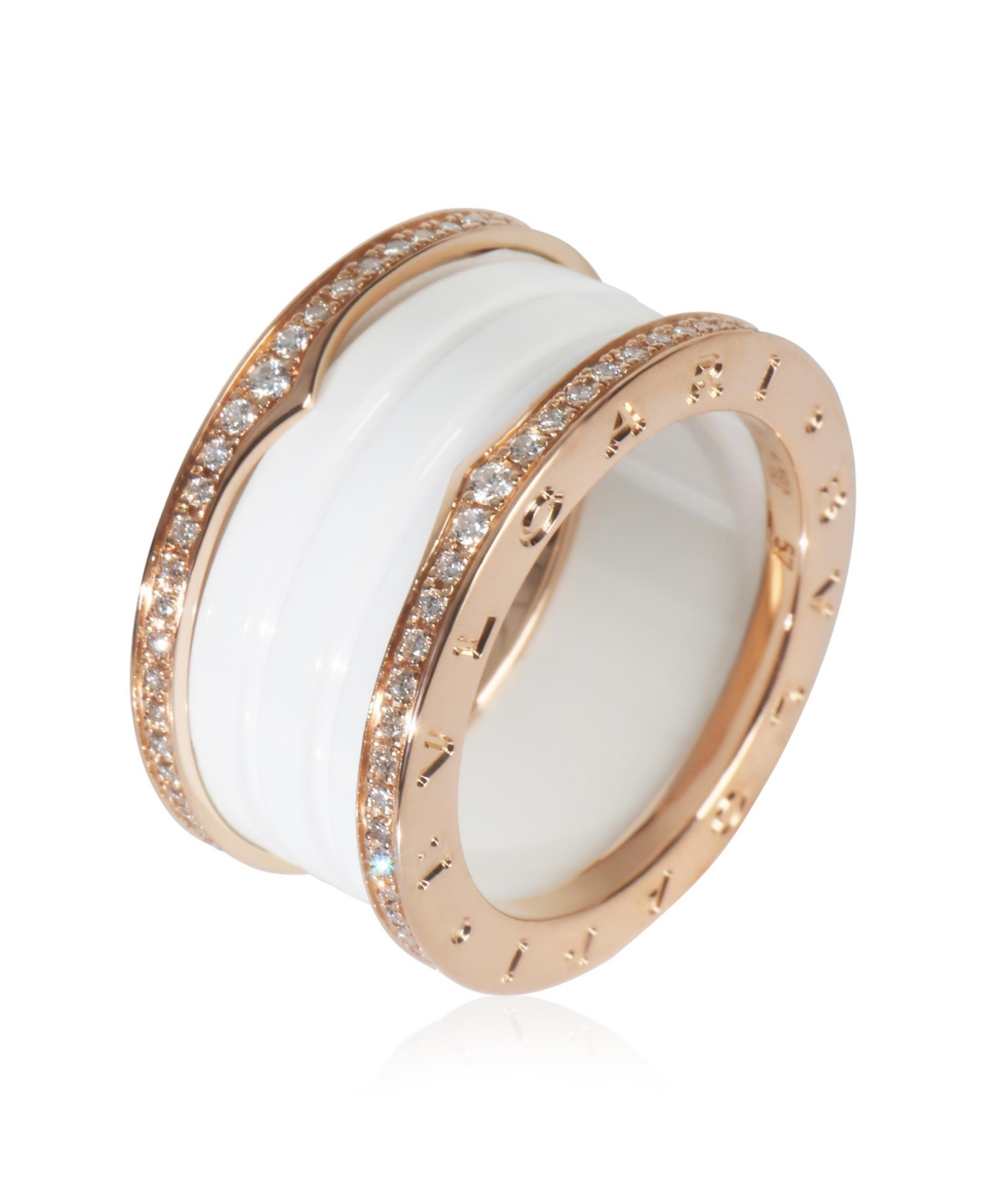 Bvlgari Rose Gold Diamond B.zero1 Ring