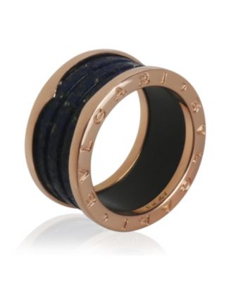 BVLGARI Rose Gold Lapis B.zero1 Ring