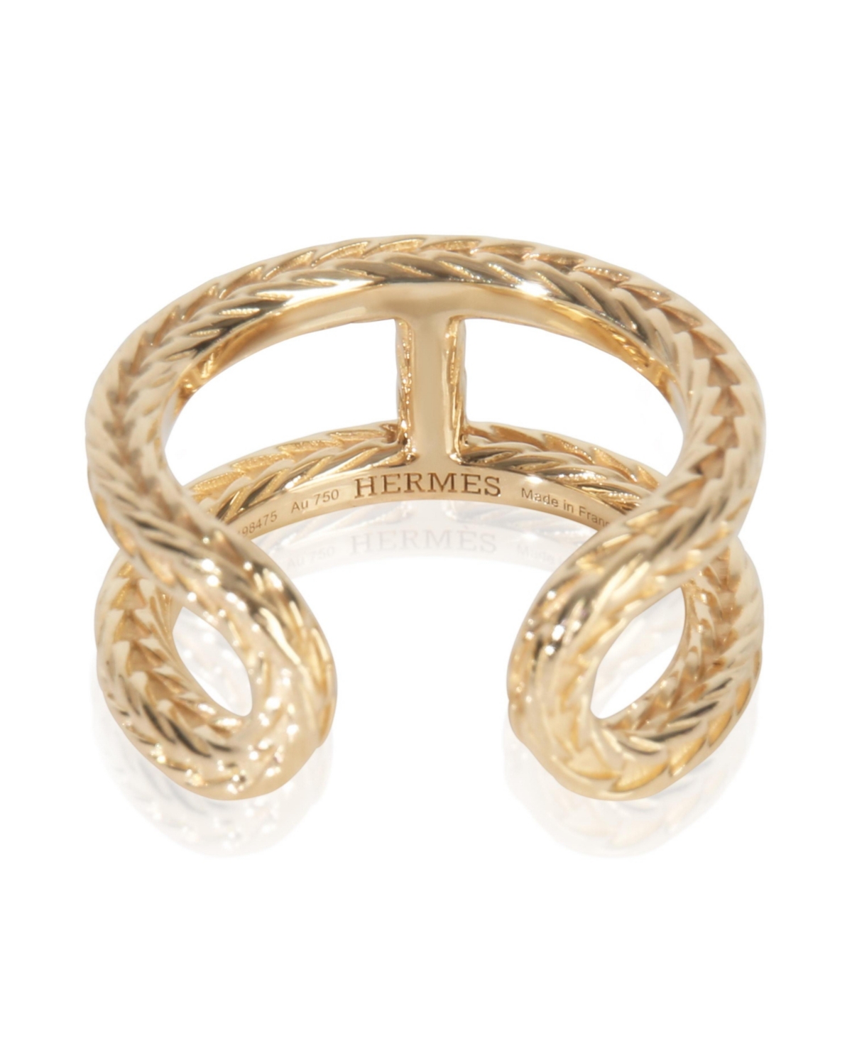 Hermes Yellow Gold Chaine d'Ancre Danae Ring