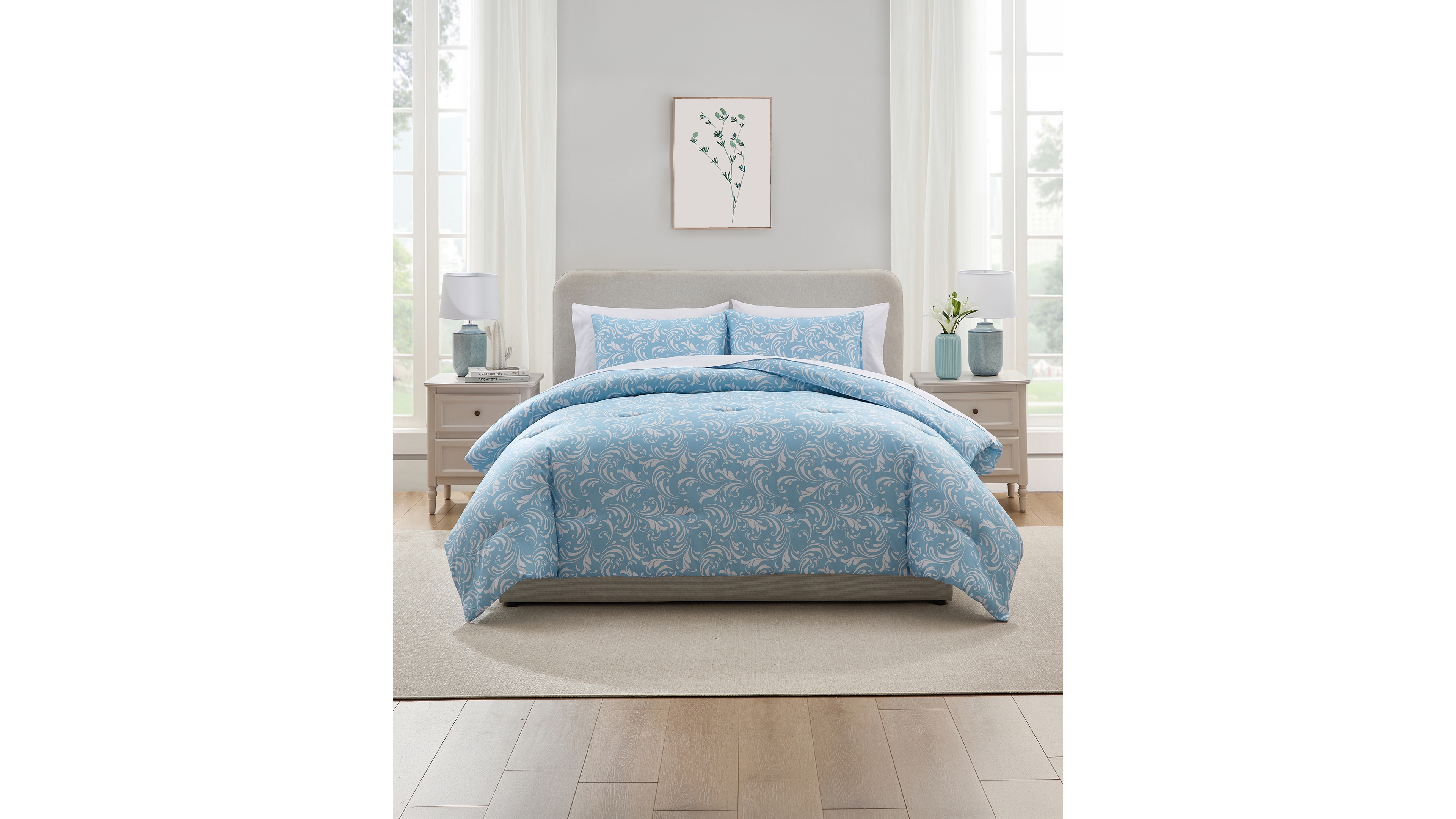 Nestl Luxury Soft Biomorphic Design 7-Pc. Comforter Set, Queen