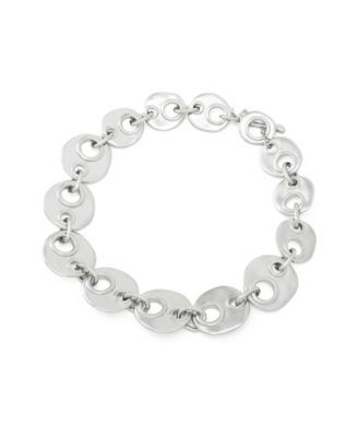 Rhodium Mariner Link Collar Necklace