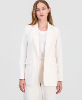 Women's Notch-Collar Open-Front Three-Pocket Jacket