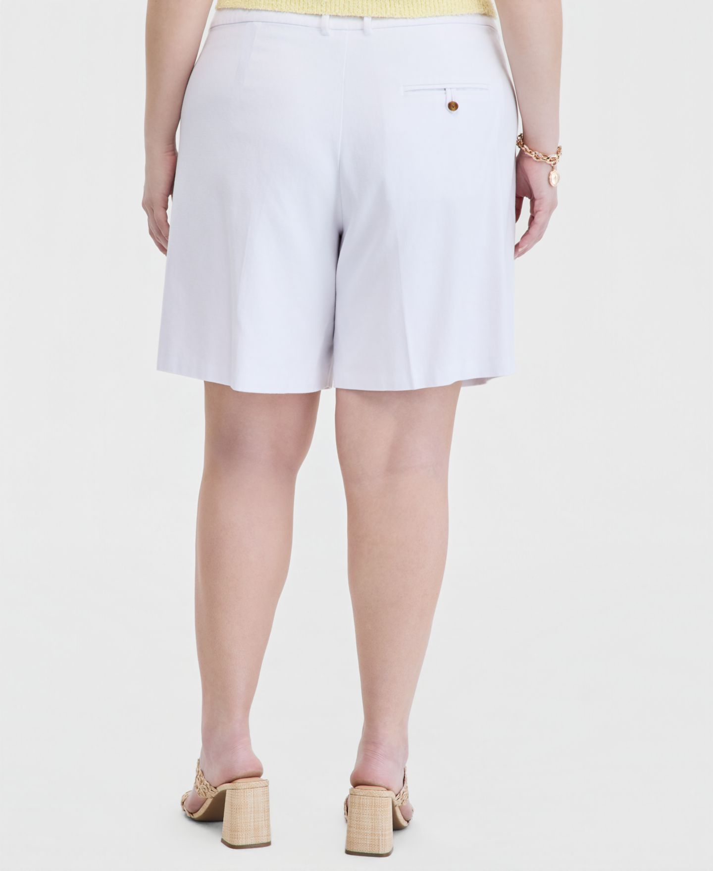 Женские шорты On 34th Trendy Plus Size Bermuda, цвет: Яркий белый — фото 2
