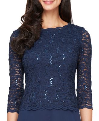 Petite Sequin Lace Gown