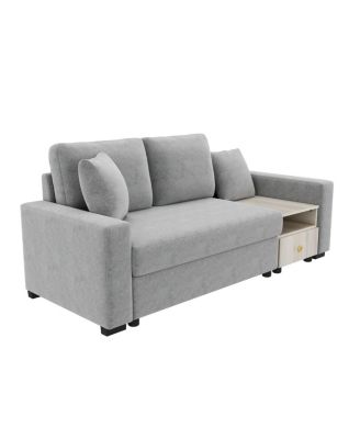 Modern Sofa Couch 79.3" Modular Upholstered with Storage Armrest