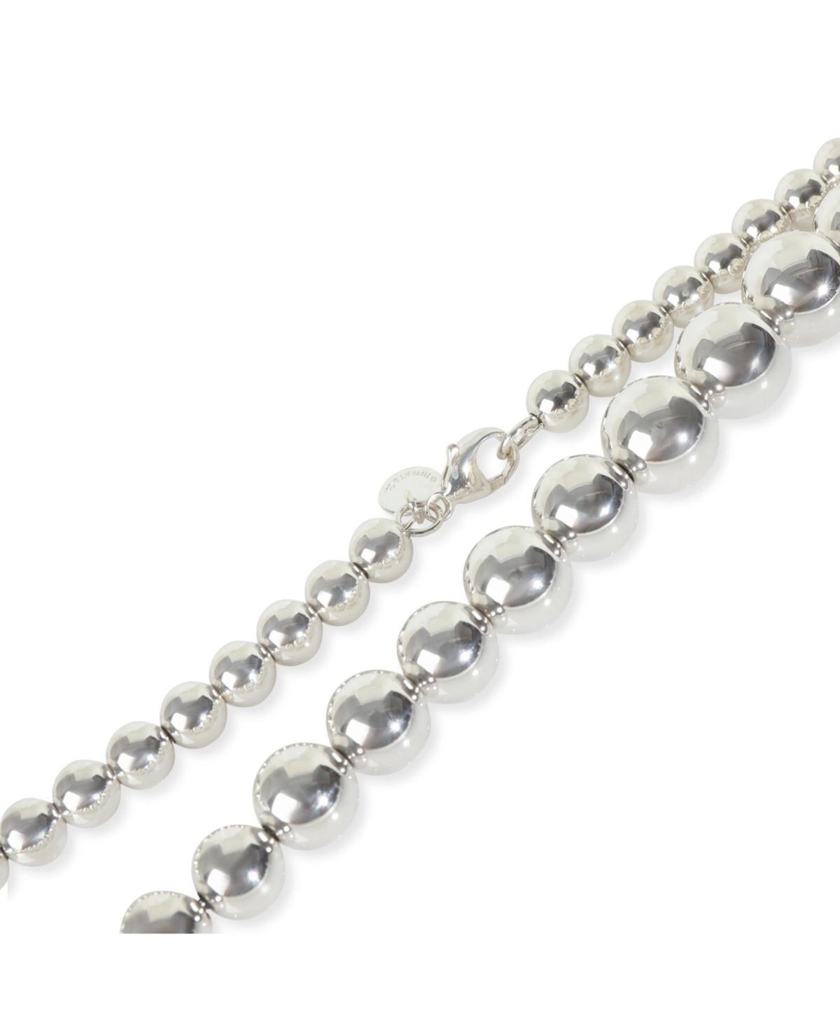 Pre-Owned Tiffany & Co Sterling Silver HardWear Graduated Ball Necklace
