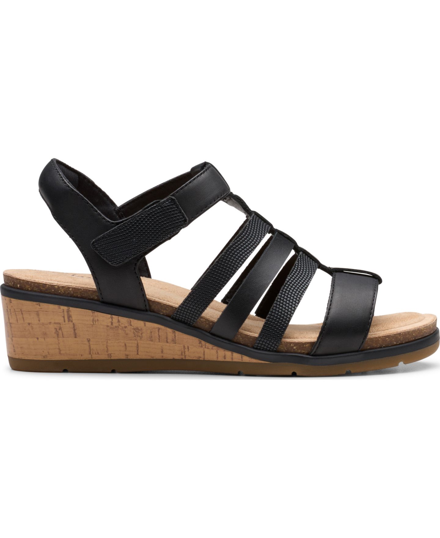 Женские сандалии Clarks Kacha Step Round Toe, цвет: Чёрный кожаный — фото 2