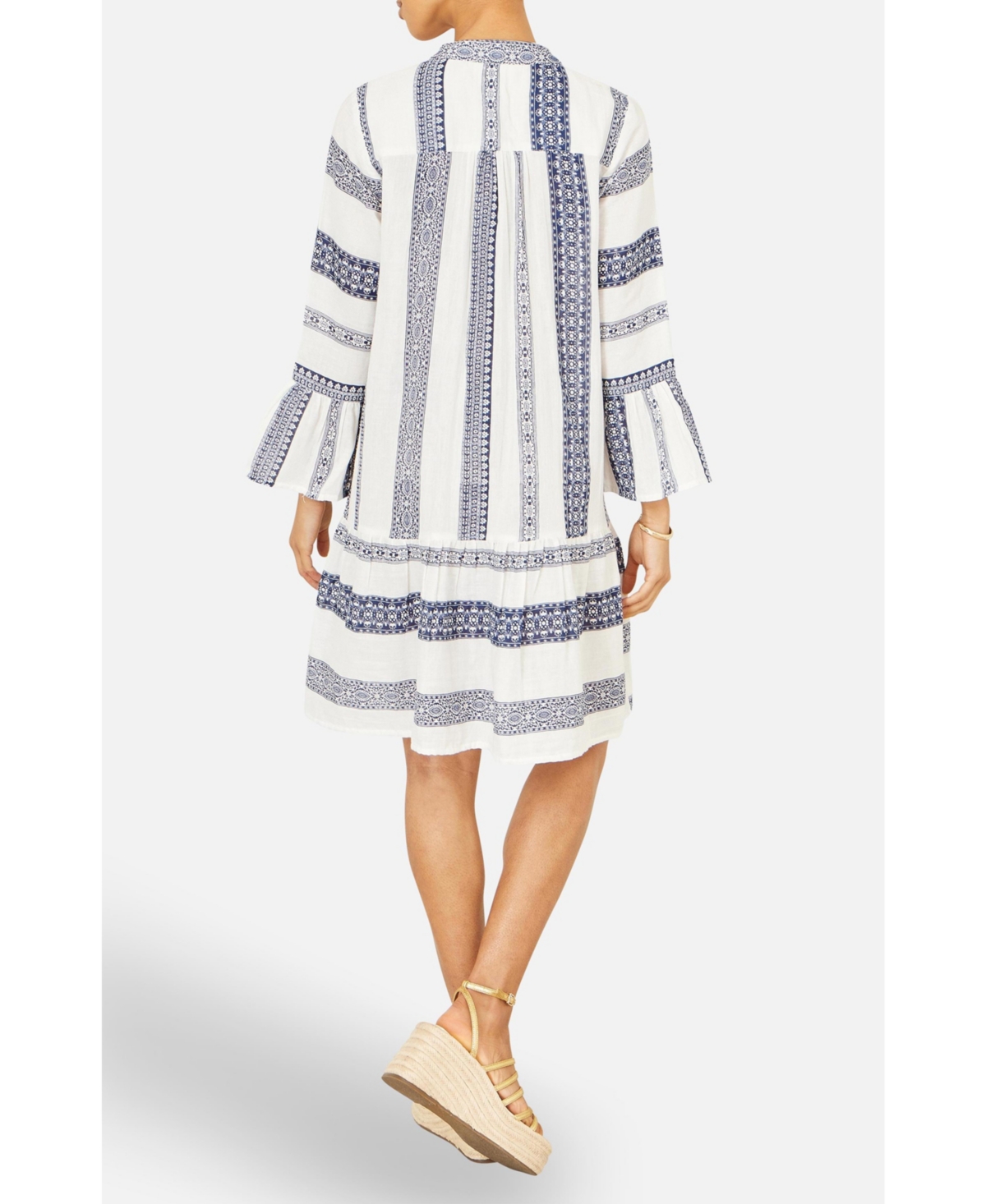 Yumi Women's Cotton Stripe Tunic Dress