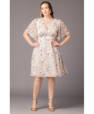 Plus Size Florence Flutter Sleeve Dress
