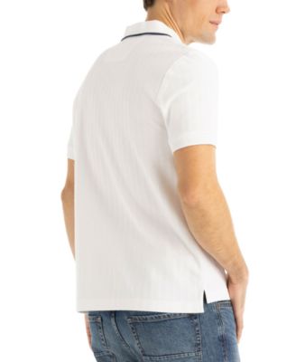 Men's Herringbone Short-Sleeve Polo Shirt