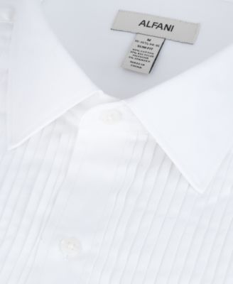 Men's Slim Fit Pleated Dress Shirt