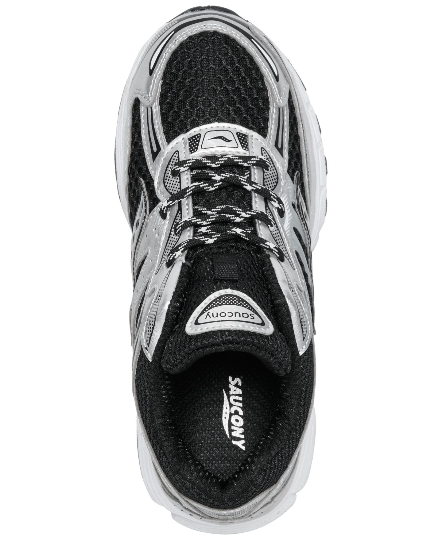 Кроссовки Saucony Omni 9 Running Sneakers from Finish Line для мальчиков, цвет: Чёрный / Серебристый — фото 5